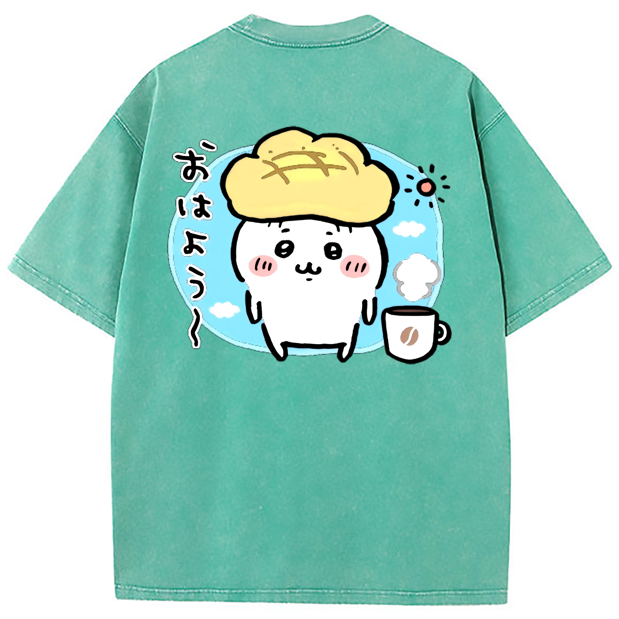 （画像用） ちいかわ ちいかわ Chii-kawa chiikawa 綿100% ヴィンテージ風 半袖Tシャツ（背面プリント）